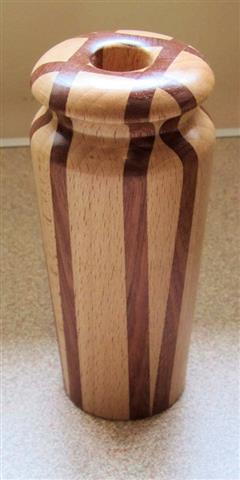 Segmented vase by Pat Hughes